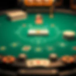 Illustration of a blackjack table layout