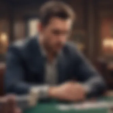 A strategic poker player contemplating a move