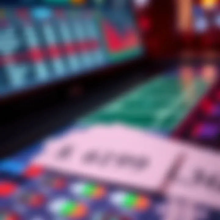 Betting Slips on a Digital Interface Close-up of betting slips and a digital platform interface