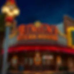 Exterior view of Binion's Steakhouse showcasing its iconic signage