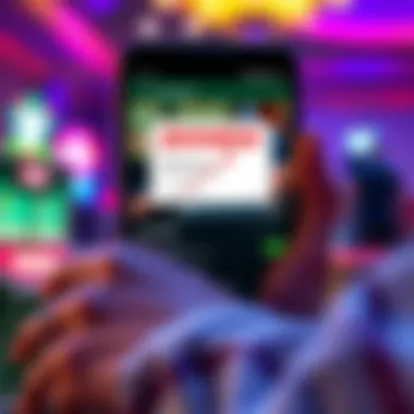 User navigating through Bovada app features