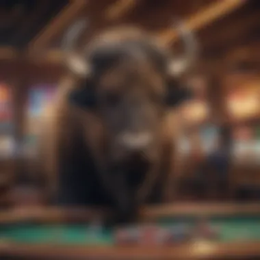 Buffalo Slots in Action An engaging casino environment featuring players at buffalo slot machines