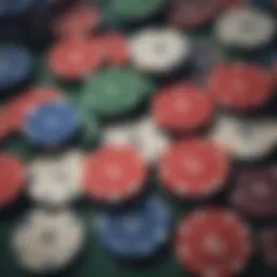 High-quality poker chip set showcasing various designs