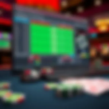 Visual representation of automatic bet tracking software interface