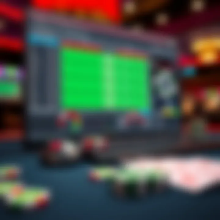 Visual representation of automatic bet tracking software interface