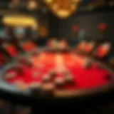 Card table setup for Texas Hold'em