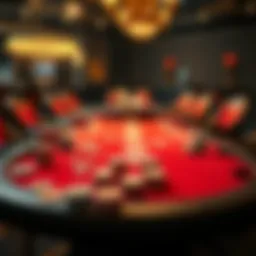 Card table setup for Texas Hold'em