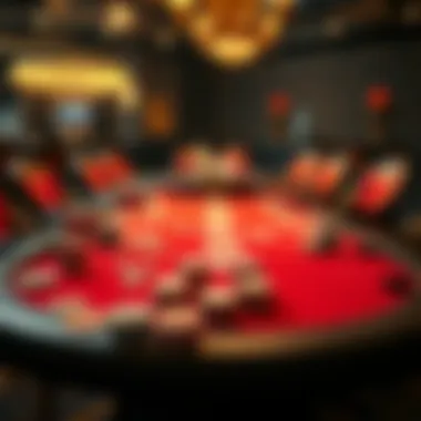 Card table setup for Texas Hold'em