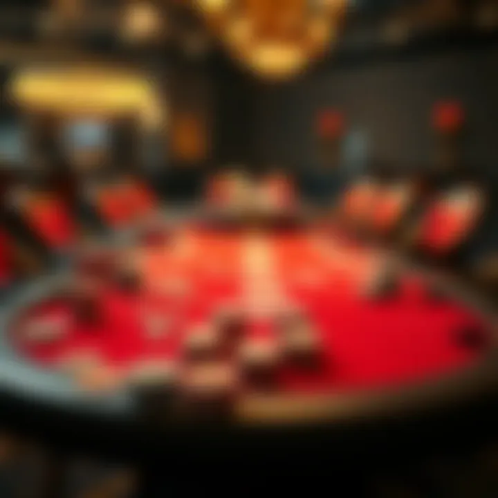 Card table setup for Texas Hold'em