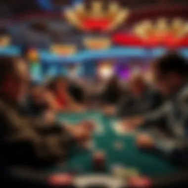 Engaging poker game in progress at a popular casino
