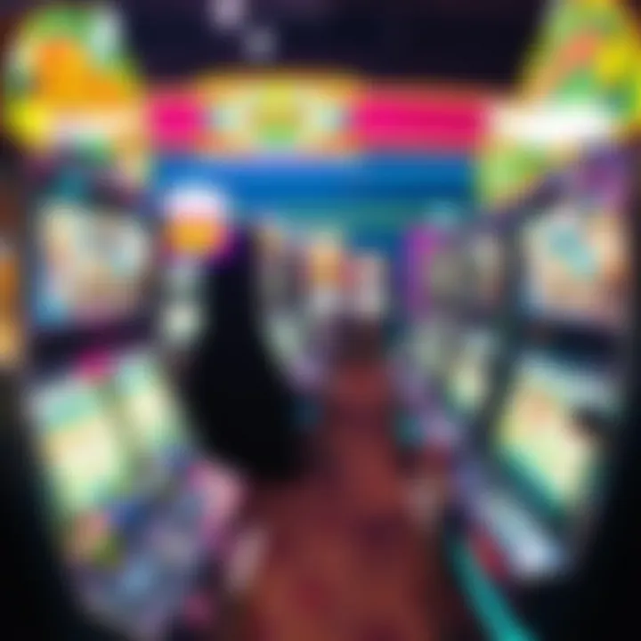 Exciting slot machines with bright lights and colors