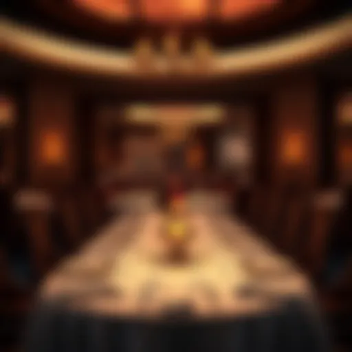 Elegant dining setup at a high-end restaurant