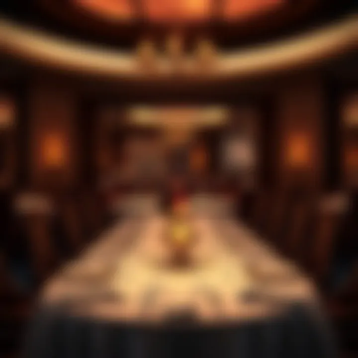 Elegant Dining Experience Elegant dining setup at a high-end restaurant