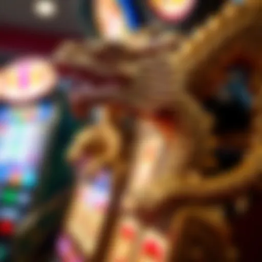 Intricate details of Dragon Fortune Slot Machine