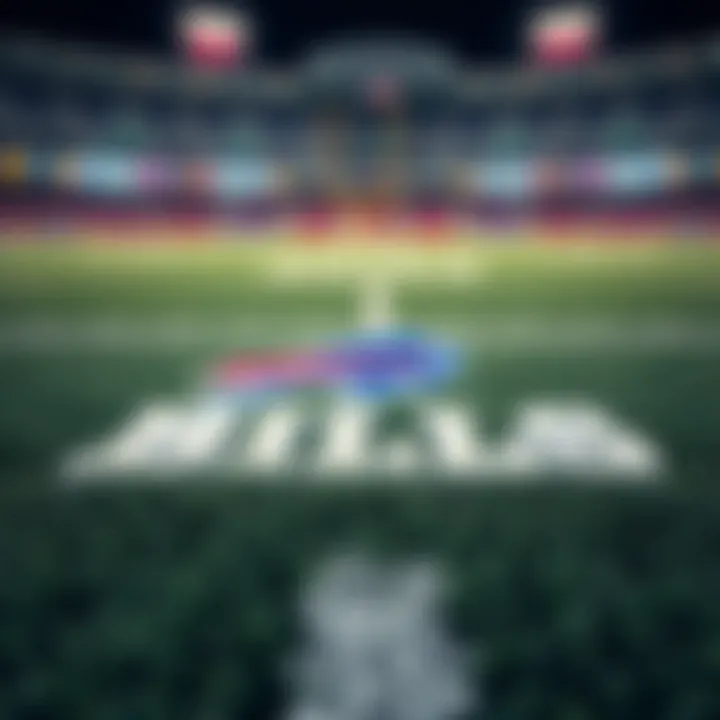 Buffalo Bills logo on the field