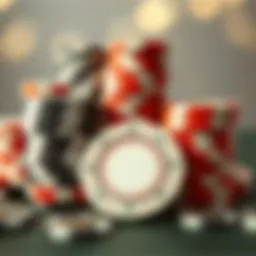Casino chips stacked elegantly