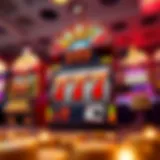 A vibrant depiction of a classic 777 slot machine