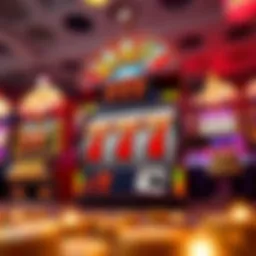 A vibrant depiction of a classic 777 slot machine