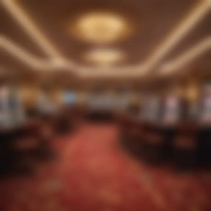 Luxurious interior of a top casino floor