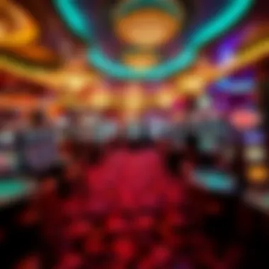 Diverse Gaming Experience in Vegas Casinos Vibrant casino floor with diverse gaming tables