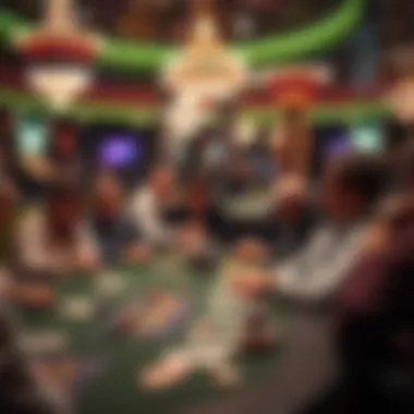 High-Stakes Poker Action in Las Vegas High-stakes poker table with intense gameplay