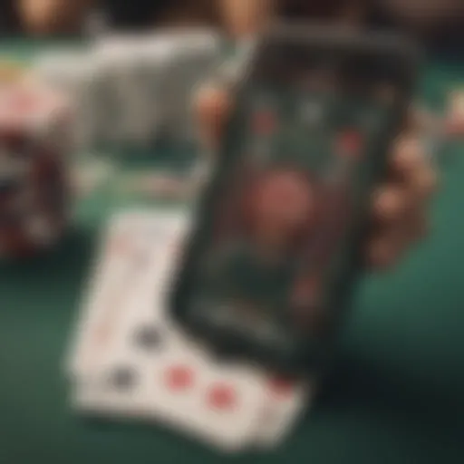 User interface of a top poker app designed for iPhone