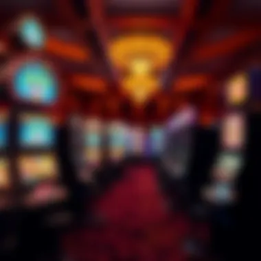 A luxurious casino floor showcasing various themed slot machines