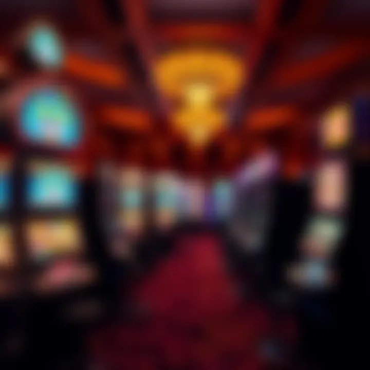 A luxurious casino floor showcasing various themed slot machines