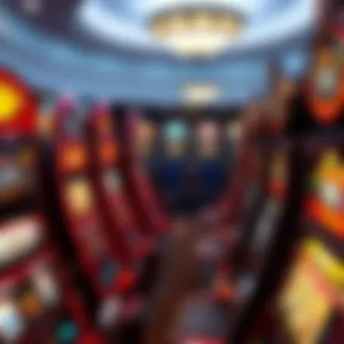 An array of popular slot machines in a bustling casino setting