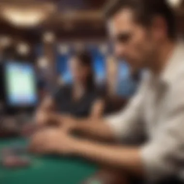 A close-up of a player immersed in a browser poker session, reflecting concentration and engagement.