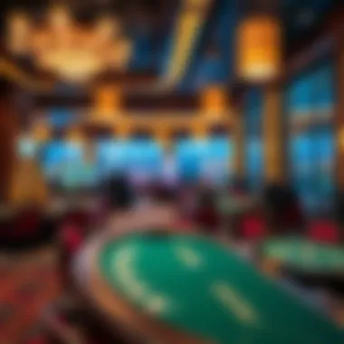 Luxurious Casino Interior Luxurious interior of a Lake Tahoe casino showcasing gaming tables