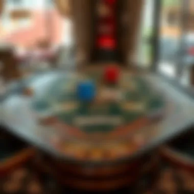 Traditional Game Design An intricate design of a traditional Choctaw table game layout showcasing its unique aesthetics