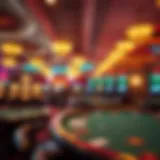 A captivating view of a vibrant Choctaw gaming area featuring classic table games