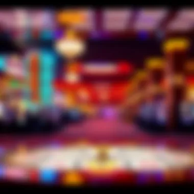 Vibrant Casino Lobby Casino lobby filled with vibrant energy and excitement