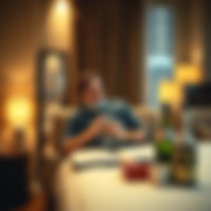 Enjoying Hotel Amenities Guest enjoying amenities in a complimentary hotel room