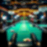 A visual representation of free cash tournaments showcasing various gaming tables.