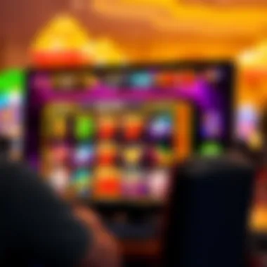 Engaging Online Slot Tournament Interface A vibrant scene of an online slot tournament interface showcasing various slot games.