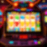 Colorful online slot machine interface