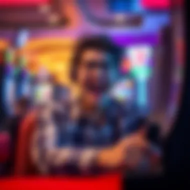 Enthusiastic Gamer Enjoying Slots Player engaged in online slot gaming