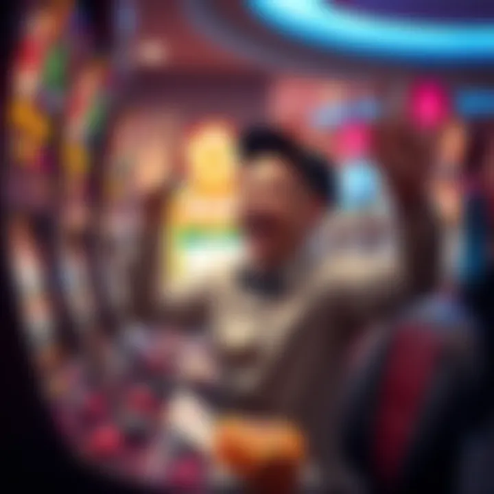 Joyful Victory in Online Slots Winning moment in an online slot game