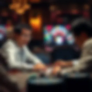 Visual representation of online poker gameplay