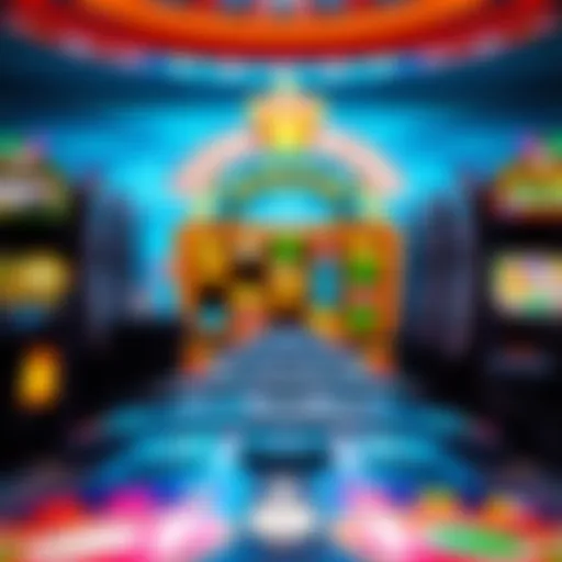 Virtual gaming experience showcasing slot machine interface