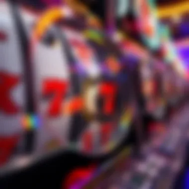 Advanced Technology in Slot Machines Close-up view of a spinning slot reel showcasing advanced technology