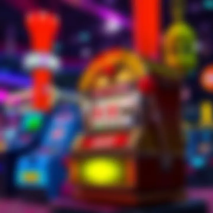 Colorful depiction of a classic Vegas slot machine