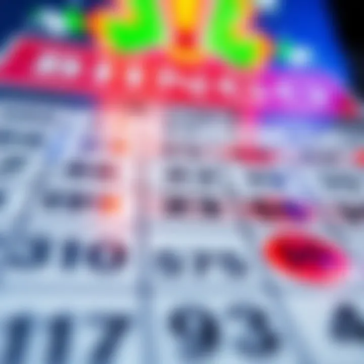 Gameplay Moment in Video Bingo A close-up of a bingo card filled with numbers, illustrating a moment in gameplay
