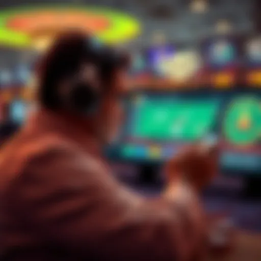 User navigating through the Hollywood Casino online application interface.