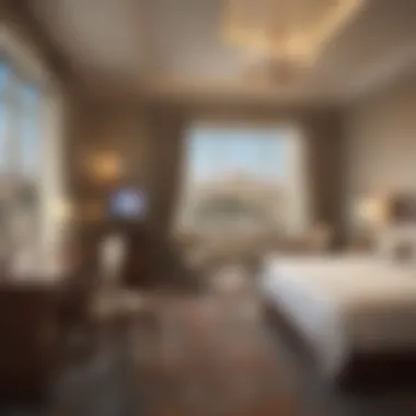 Luxurious Hotel Room Overlooking Toledo Luxurious hotel room with a view