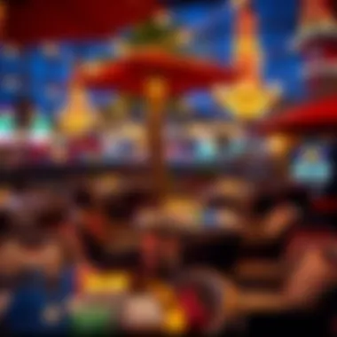 A relaxing outdoor patio at a casino