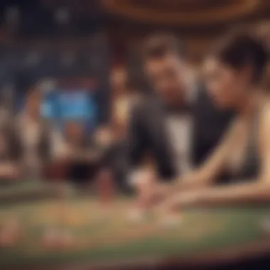 Strategic gameplay in action at a casino table