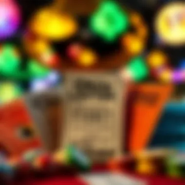 Diverse Types of Ohio Lottery Tickets Various types of Ohio lottery tickets displayed artistically